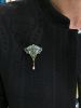 Vintage Diamond Pearl and Plique-à-Jour Enamel Stingray Brooch