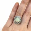 Vintage 3.42ct Opal Ring in 14kt White Gold