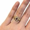 Victorian Ruby and Seed Pearl Ring in 9kt Yellow Gold