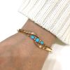 Vintage Turquoise Bangle in 15kt Yellow Gold