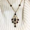 Vintage Garnet and Pearl 18kt Gold Pendant