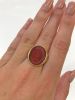 Vintage Carnelian Intaglio Ring in 14kt Yellow Gold