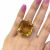 Vintage 46.90ct Citrine and Diamond 18kt Ring