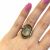 Vintage 12.53ct Moonstone and Diamond 14kt Ring