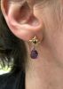 Modern Amethyst 6.94ct Earrings in 14kt Yellow Gold