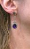 Victorian Style 8.30ct Amethyst and Diamond Drop Earrings in 18kt Yellow Gold and Silver