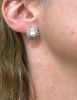Vintage Pearl and Diamond Stud Earrings