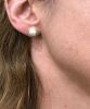 Vintage Pearl and Diamond Stud Earrings