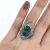 Vintage Natural Blue Zircon and Diamond Ring