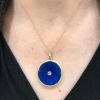 Vintage Diamond and Blue Enamel Locket