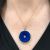 Vintage Diamond and Blue Enamel Locket 