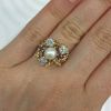 Vintage Pearl Diamond Ruby Ring