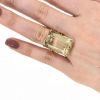 Vintage Citrine Solitaire Ring