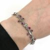 Modern 2.68ct Ruby and Diamond Bracelet in 14kt White Gold
