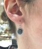 Vintage 4.92ct Opal and Diamond Earrings in 14kt White Gold