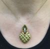 Vintage Gold Heart with Diamond Pendant