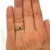 Vintage .24ct Sapphire and Diamond Ring in 18kt Yellow Gold