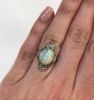 Art Deco 4.03ct Opal and Diamond Ring in Platinum