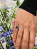 Art Deco Inspired Sapphire and Diamond Engagement Ring