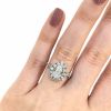 Vintage Inspired Pear Diamond Ring