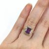 Art Deco Inspired Amethyst and Diamond Ring