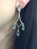 Modern Prasiolite and Diamond Earrings
