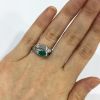 Art Deco Style Diamond and Emerald Toi et Moi Ring
