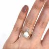 Vintage Pearl and Diamond Ring in 14kt Yellow and White Gold
