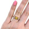 Vintage .66ct Sapphire and Diamond Ring in 14kt Yellow Gold