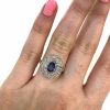 Vintage Style 1.23ct Sapphire and Diamond 18kt Ring