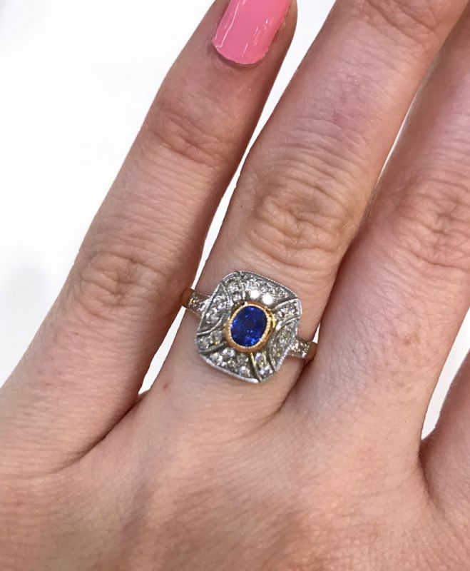 Sapphire and Diamond Ring