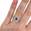 Art Deco Inspired Sapphire and Diamond Ring