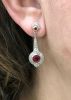 Art Deco Inspired Ruby and Diamond Earrings