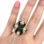 Modern Onyx and Diamond Ring