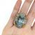 Modern 18.75ct Aquamarine and Diamond 14kt Ring