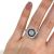 Edwardian Inspired White Sapphire Blue Sapphire and Diamond Ring