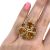 Modern 6.54ct Citrine and Diamond 18kt Ring