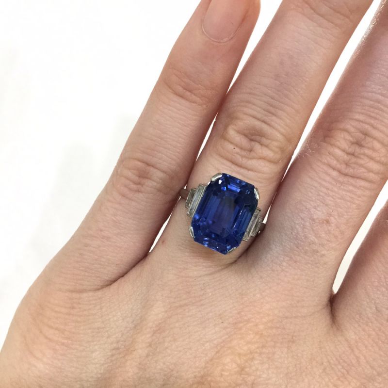 Vintage Sapphire and Diamond Ring