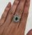 Vintage Inspired Blue Diamond and Diamond Ring