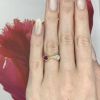 Modern Ruby and Diamond Ring