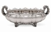 800 Fine Silver Centrepiece Bowl, Italian Mid 20th Century