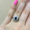 Vintage .83ct Sapphire and Diamond 18kt Ring