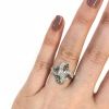Vintage Diamond Ribbon Cluster Ring