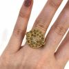 Modern .17ct Diamond and Brown Diamond 18kt Ring