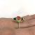 Vintage Coral Diamond Black Onyx Ring