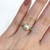 Vintage Pearl Solitaire Ring