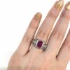 Vintage Inspired Pink Tourmaline and Diamond Ring