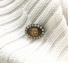 Vintage Yellow Sapphire and Pearl Brooch
