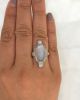 Vintage Moonstone and Diamond Ring