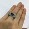 Retro Sapphire and Diamond Ring